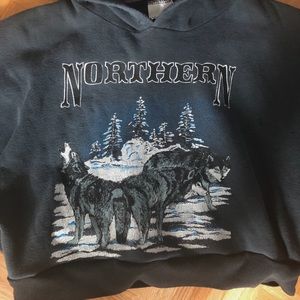 Cute vintage retro crop top sweater